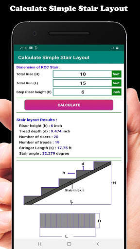 RCC Stair Calculator 1 تصوير الشاشة