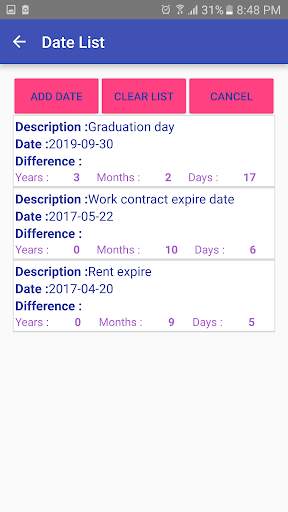 Date Calculator screenshot 5