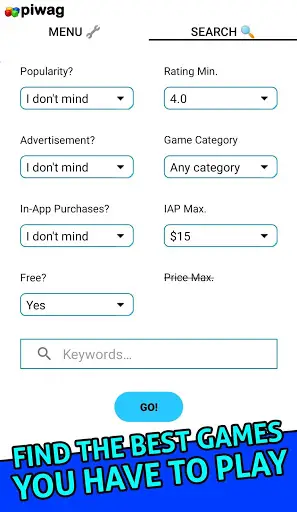 Piwag - Improved Search Engine for the Play Store screenshot 2