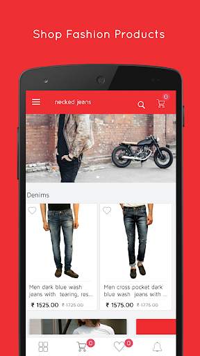 necked jeans online shopping app screenshot 2