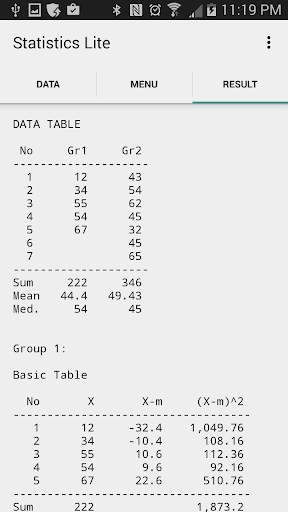 Statistics Study Lite 11 تصوير الشاشة