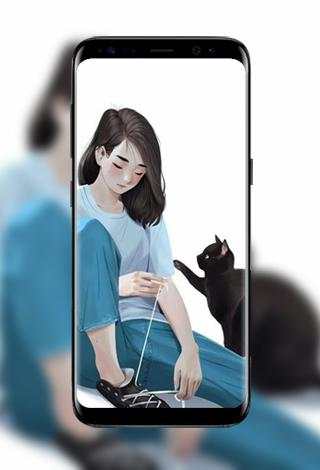 Lonely Girl Wallpapers 2 تصوير الشاشة