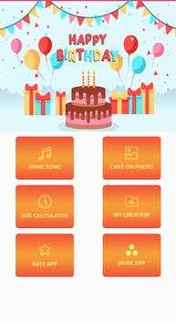 Birthday Song With Name, Age Calculator,Photo Cake screenshot 1