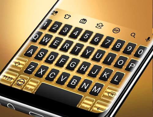 Gold Neon Emoji Keyboard स्क्रीनशॉट 5