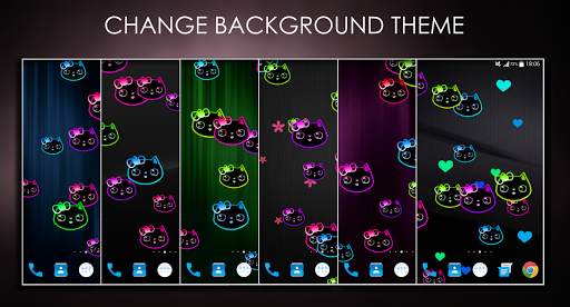 Neon Lily Kitty Live Wallpaper screenshot 7