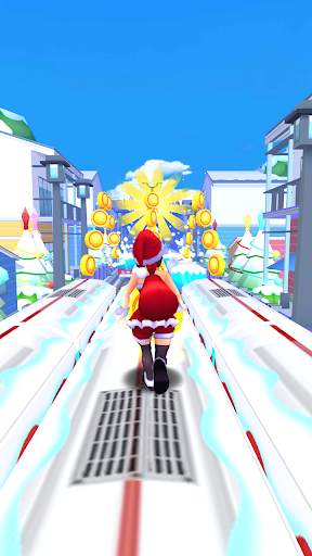Subway Santa Princess Runner screenshot 1