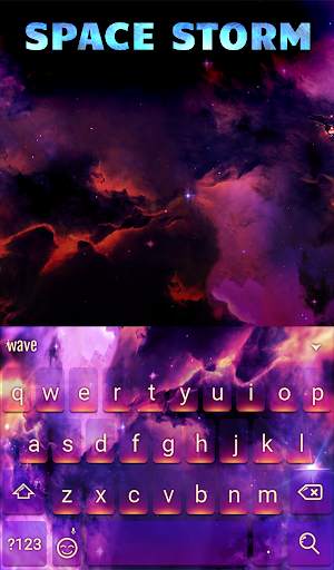 Space Storm Animated Keyboard   Live Wallpaper screenshot 2