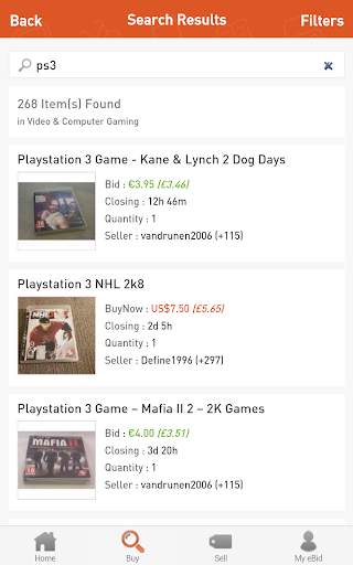 eBid screenshot 2