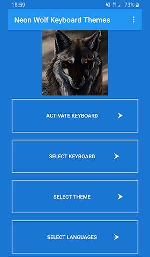 Neon Wolf Keyboard Themes screenshot 1