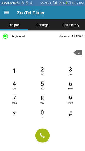 ZeoTel Dialer screenshot 1