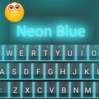Theme Black Neon Blue Cheetah Keyboard on 9Apps