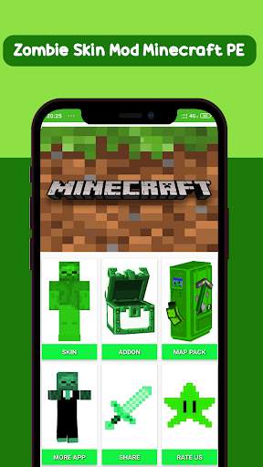 Zombie Skin Mod Minecraft PE screenshot 4