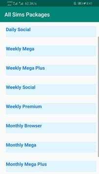 ALL SIM INTERNET PACKAGES screenshot 3