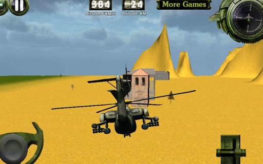 Combat helicopter 3D flight screenshot 1