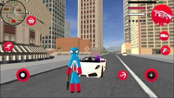 Spider Capitaine american Stickman Rope Hero Crime screenshot 1