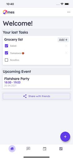 Shared Calendar, Grocery List, Tasks & Chat - Omes screenshot 5