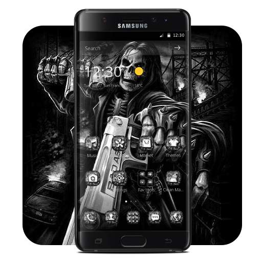 Black Skull Gun Fire Theme 1.1.3