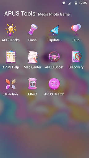 lovely rainbow unicorn-APUS Launcher theme screenshot 4