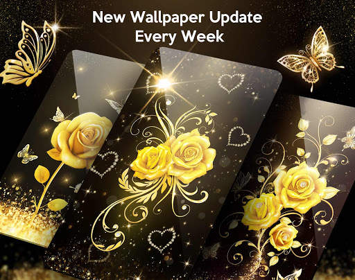 Gold Rose Live Wallpaper & Launcher Themes screenshot 2