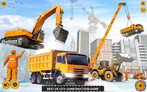 Snow Excavator Crane Simulator screenshot 1