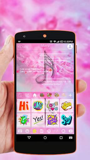 Emoji Keyboard Pink Flower screenshot 3