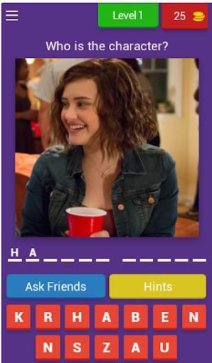 13 Reasons Why- Guess The Name screenshot 2