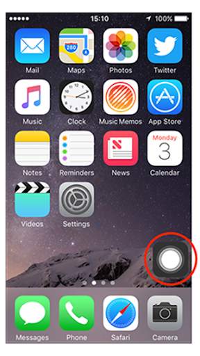 assistive touch iOS 14 2 تصوير الشاشة