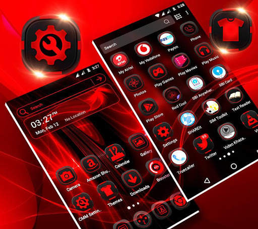 Dark Red Launcher Theme скриншот 1