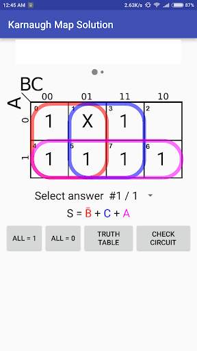 Karnaugh Kmap Solver (FREE) screenshot 1