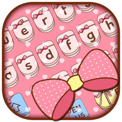 Pink Cute Bow Keyboard icon