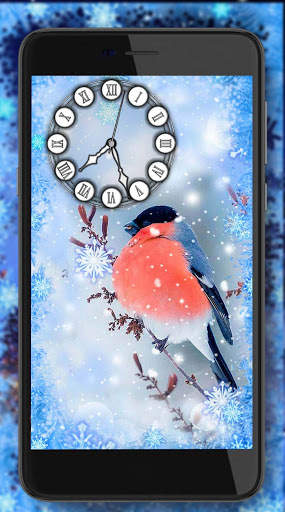 Winter Birds Clock screenshot 7