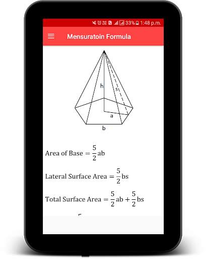 Mensuration Formula - Area and Volume Calculation скриншот 13