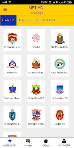 MPT MNL - Myanmar National League Official App screenshot 7