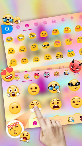 Holographic Unicorn Cat Keyboard Theme screenshot 4