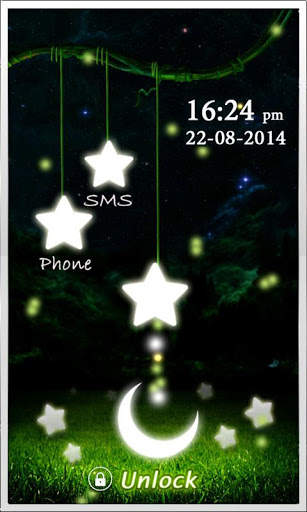 Fireflies Stars Lock Screen screenshot 17