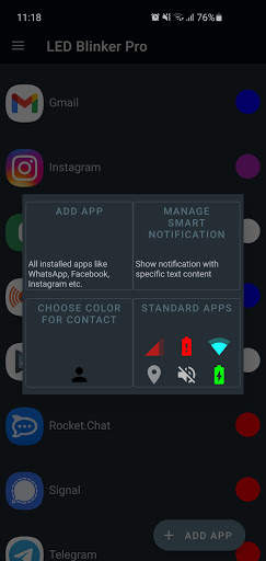 LED Blinker Notifications Lite AoD-Manage lights screenshot 4