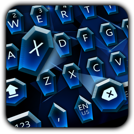 Black Blue Keyboard icon