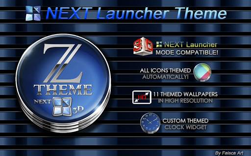 Next Launcher Theme Azure 3D screenshot 10