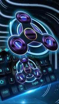 Neon fidget spinner 3D tech keyboard screenshot 1