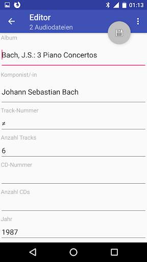 Classical Music Tagger ("open source", werbefrei) screenshot 2