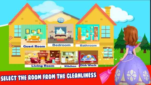 Princess Sofia Cleaning House Game screenshot 1