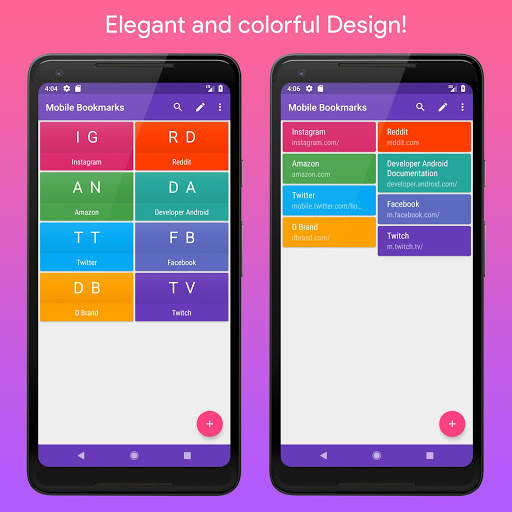 Mobile Bookmarks: Free bookmark manager screenshot 1