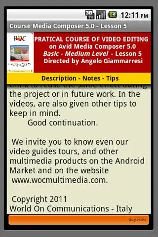 Course Media Composer 5 app.5 screenshot 3