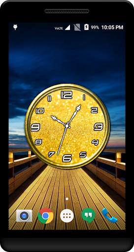 Gold Clock Live Wallpaper screenshot 1