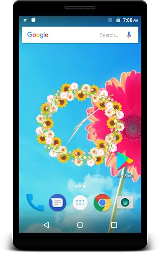 Sunflower Clock Live Wallpaper screenshot 1