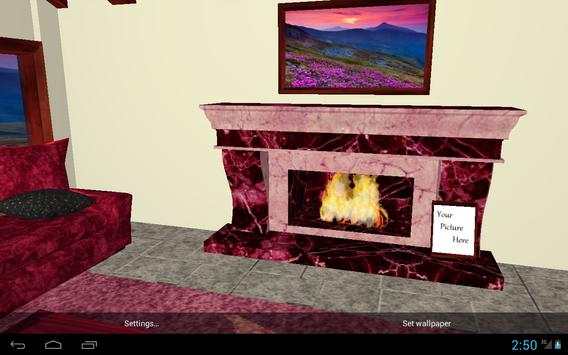 3D Romantic Fireplace Live Wallpaper HD screenshot 4