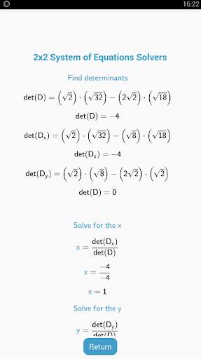 2x2 System of Equation Solvers скриншот 7