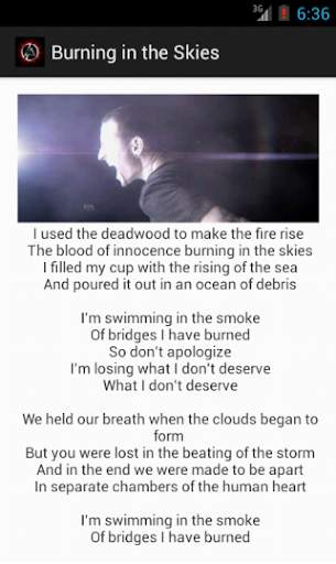 Linkin Park Lyrics 5 تصوير الشاشة