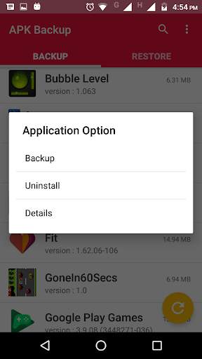 App back up and Restore 2 تصوير الشاشة
