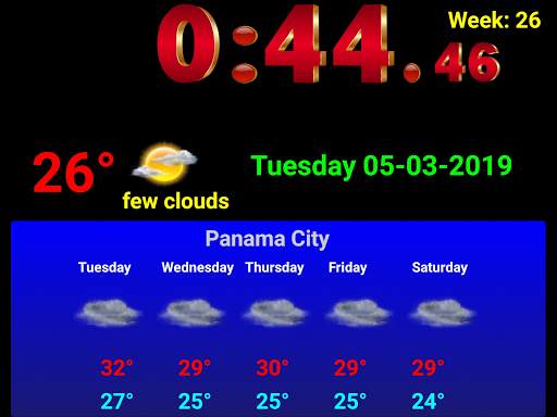 Digital clock weather station screenshot 8